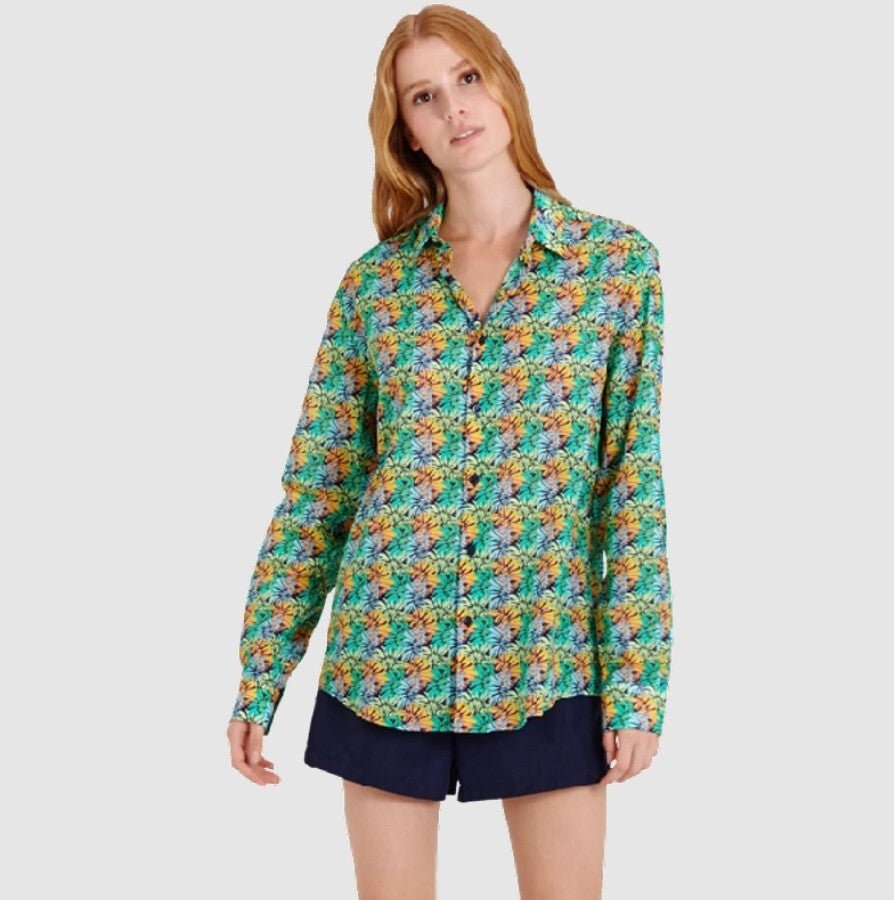 Vilebrequin Light Cotton Shirt / Unisex Caracal / Green / RRP £165