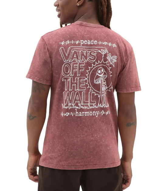 Vans Mens Plant Harmony Acid Wash T-Shirt / Red / RRP £42