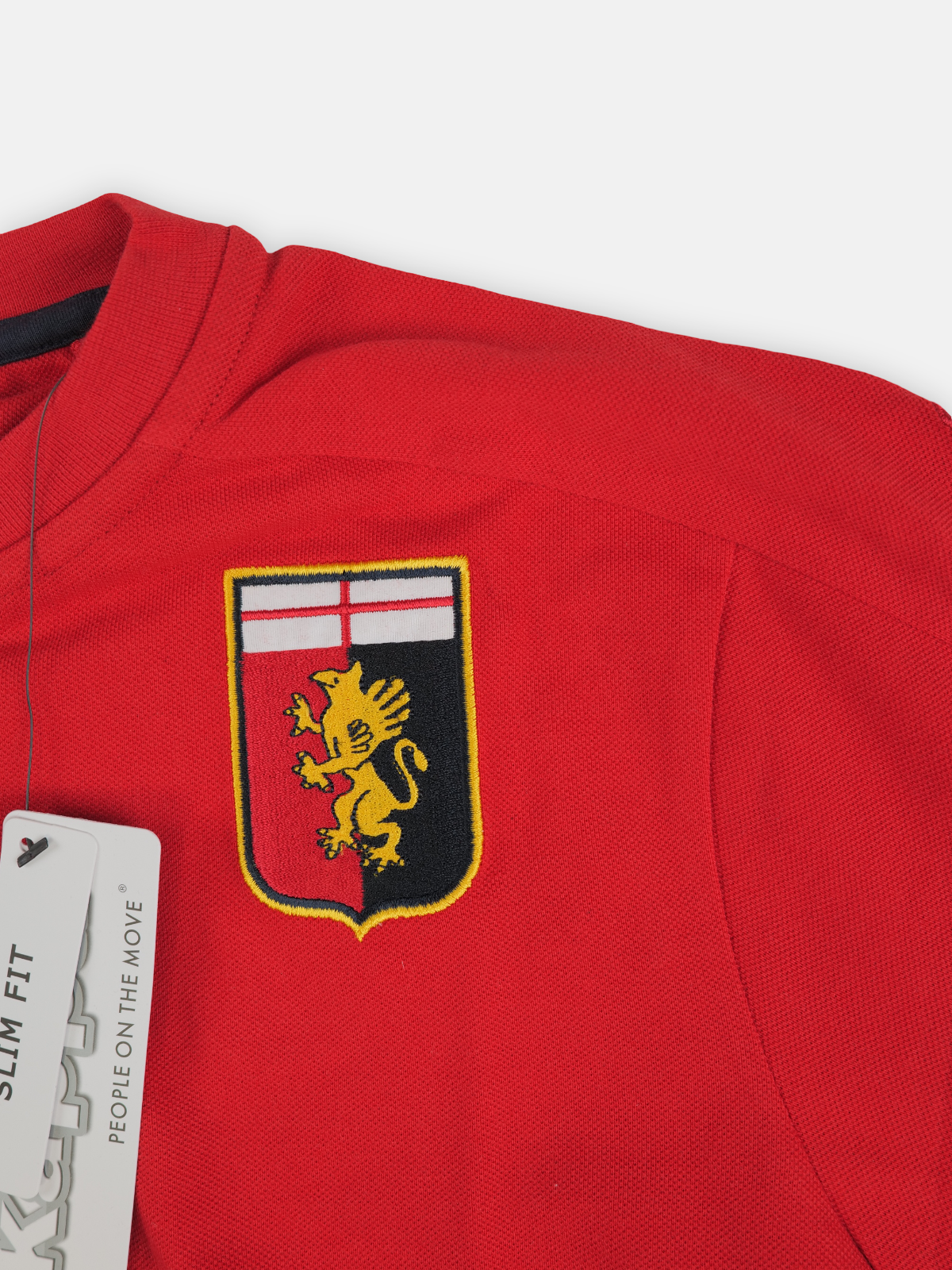 Kappa Mens 2020-21 Genoa Football Polo T-Shirt / Red / RRP £39.99