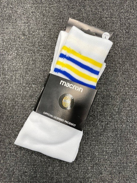 Macron Men's Hellas Verona Third White Football Socks / 19-20 / White / RRP £15