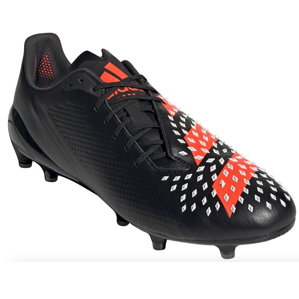Adidas Men’s Predator Malice Low (FG) Rugby Boots / Black Red White / RRP £180