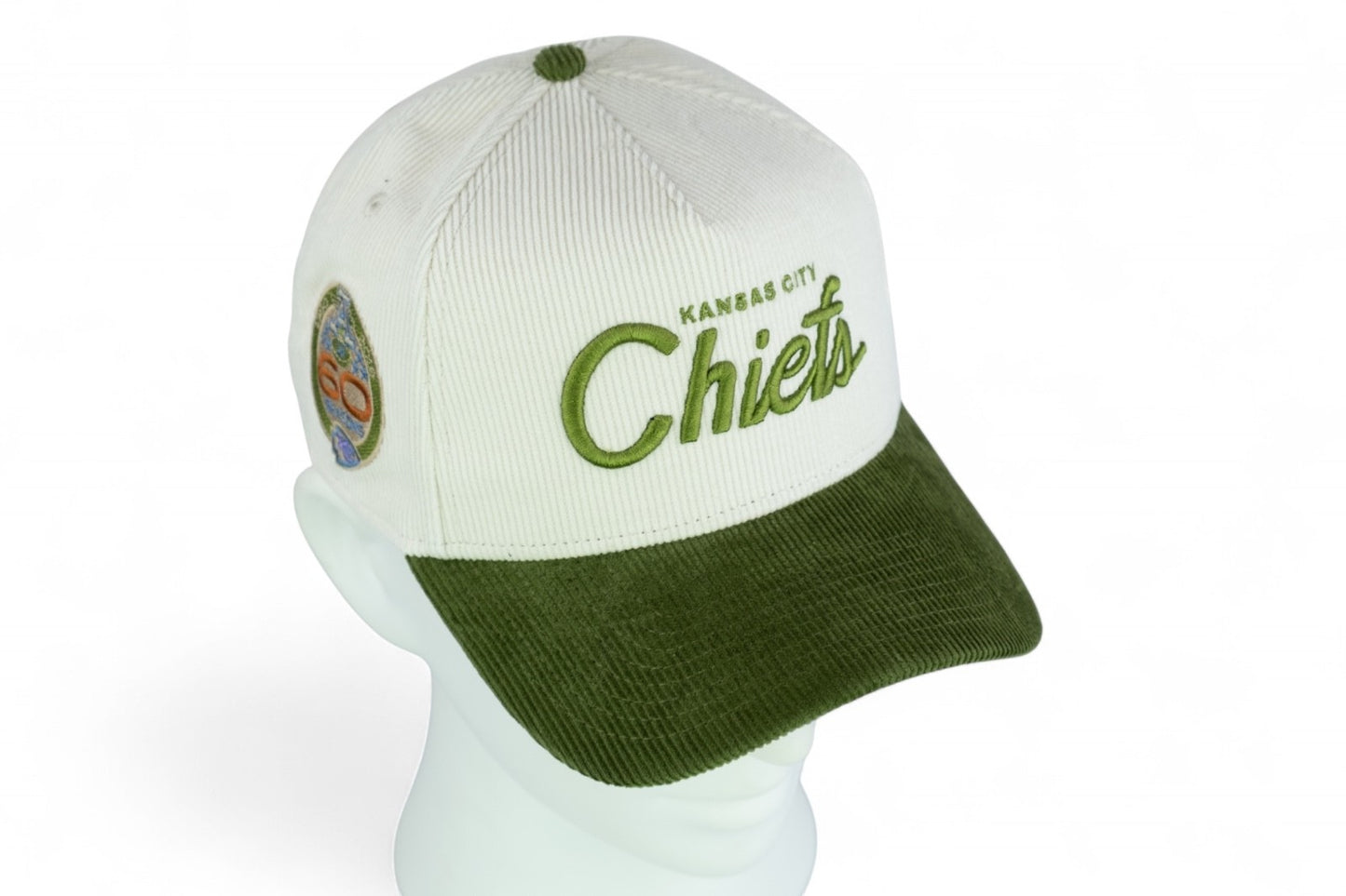 New Era Kansas City Chiefs NFL Retro Cord A-Frame Cap / Silver Khaki / RRP £40