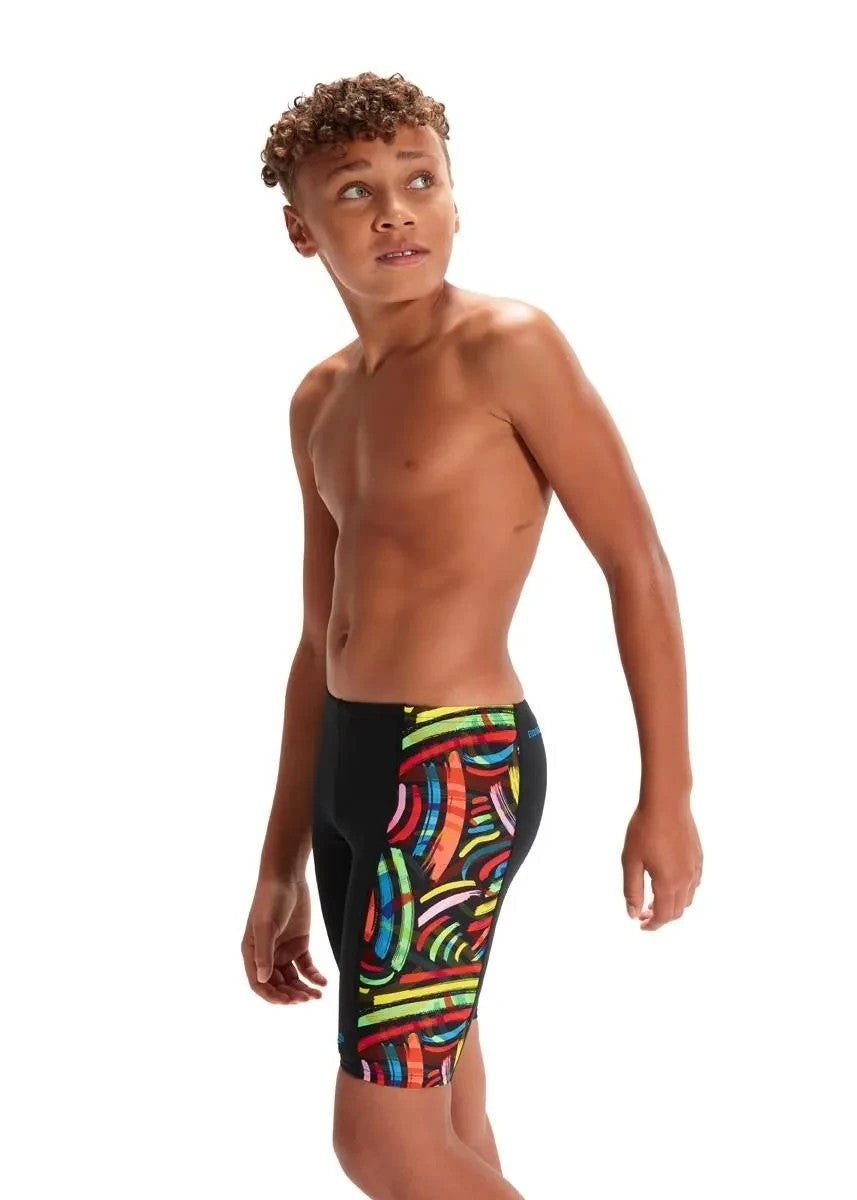 Speedo Boys Digital Placement Jammer Swim Short / Black Green / RRP £22
