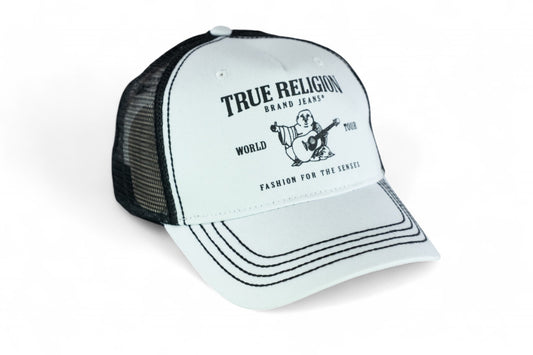 True Religion Core Trucker Cap / White Black / RRP £35