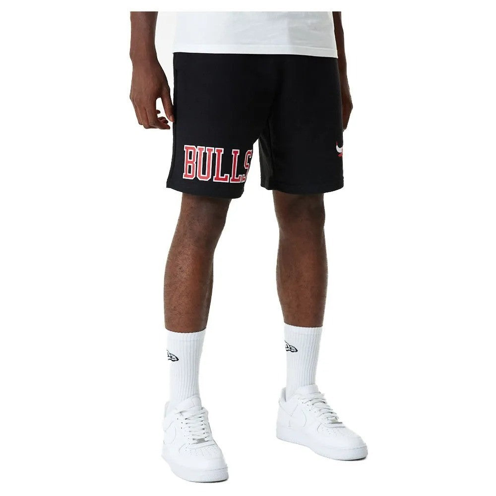 New Era Mens Chicago Bulls Team Logo Fleece Shorts / Black / RRP £45