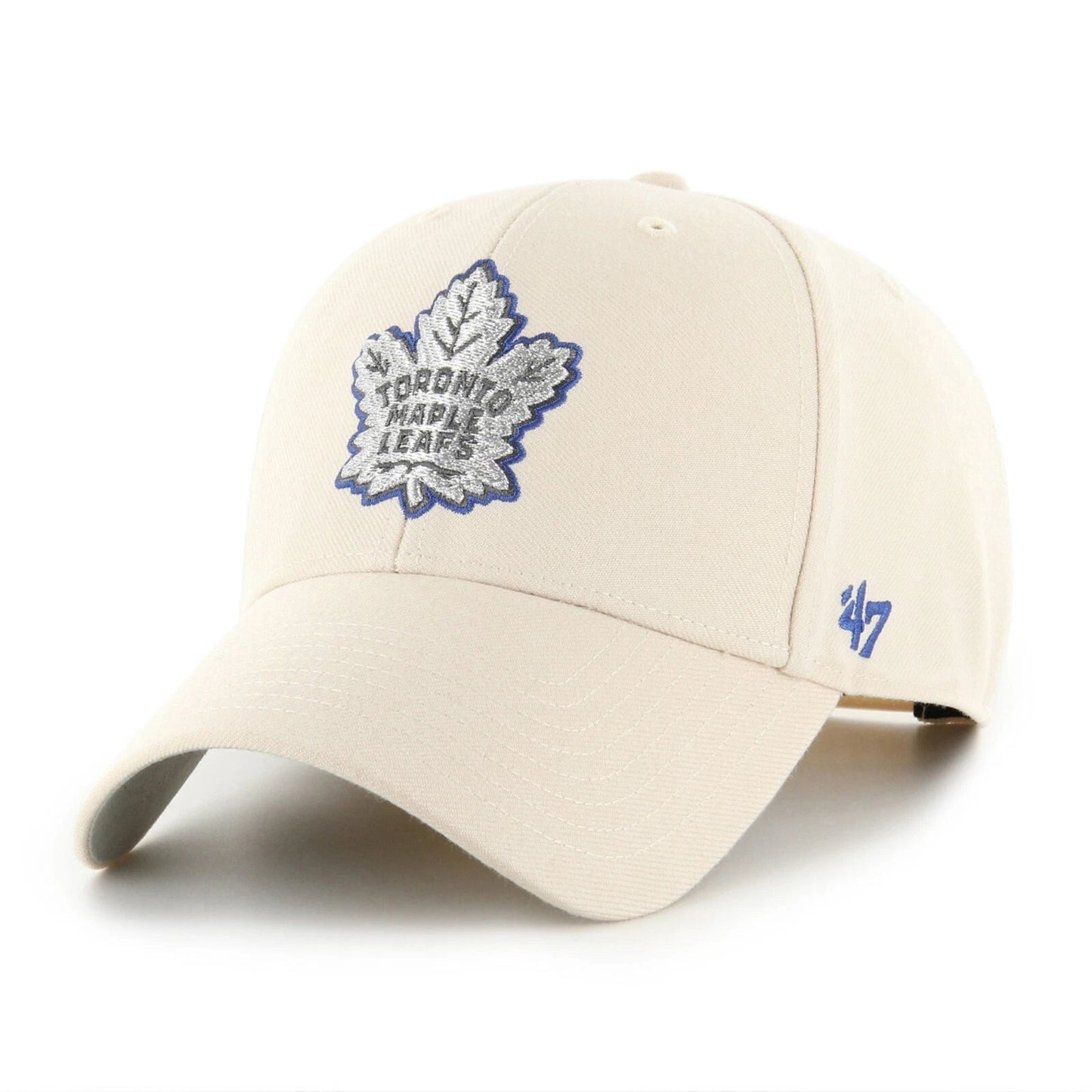 47 Brand Toronto Maple Leafs Metallic Logo MVP Snapback Cap / Beige / RRP £28