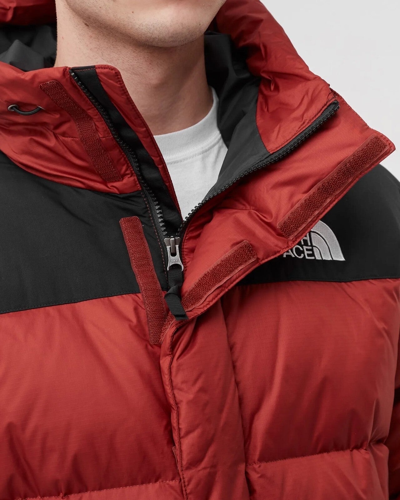 The North Face Mens Himalayan Down Puffer Parka Jacket / Red Black / RRP £360