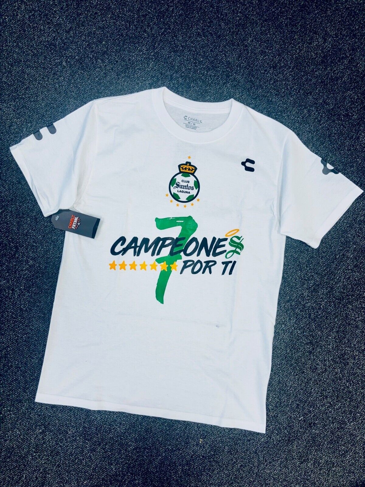 Charly Santos Laguna Football Club Winners T-Shirt / White / RRP £20