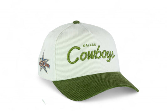 New Era Dallas Cowboys NFL Retro Cord A-Frame Cap / Silver Khaki / RRP £39