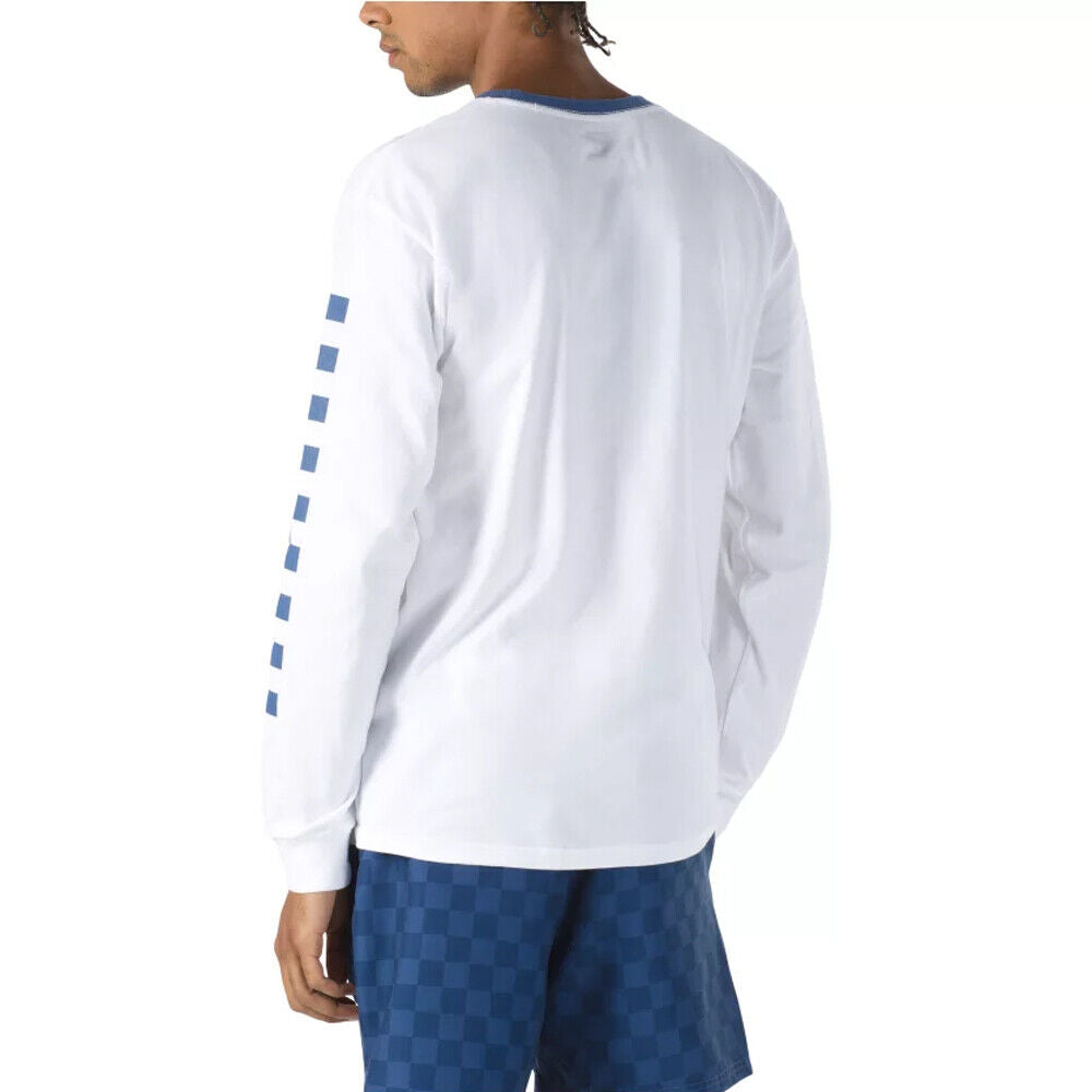 Vans X Penn Sport Long Sleeve T-Shirt / White Blue / Men / RRP £42