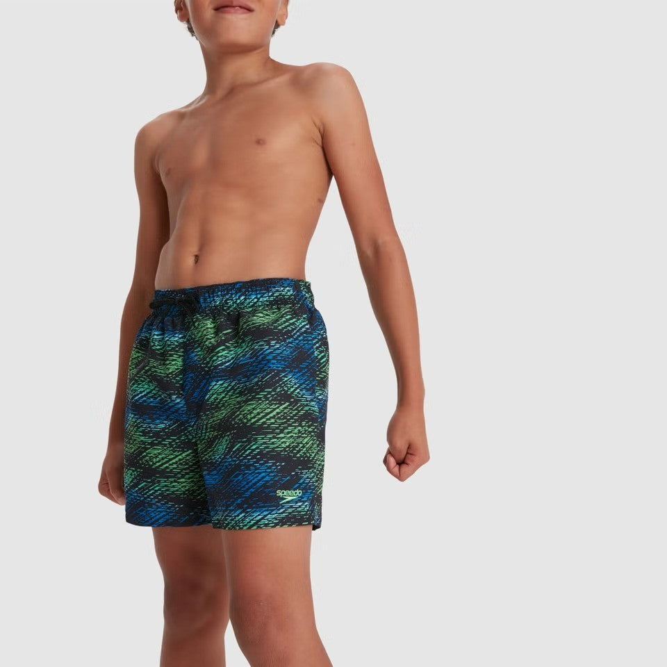 Speedo Boys Printed Swim Shorts / Black Blue / RRP £20
