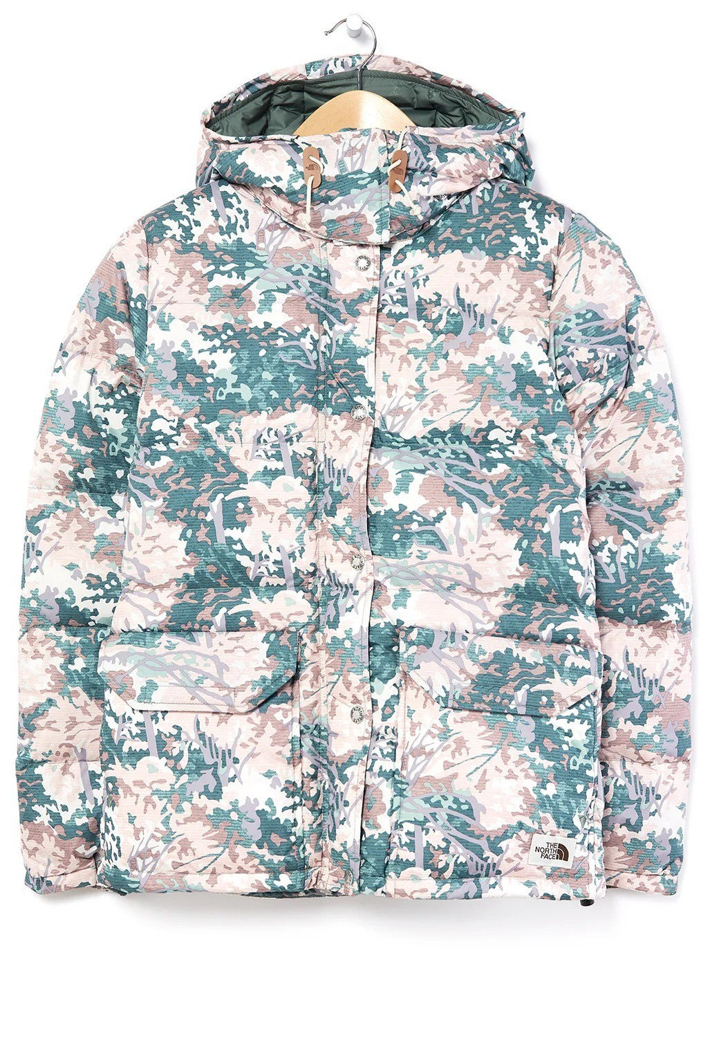 The North Face Womens Print Sierra Parka / Green / RRP £350