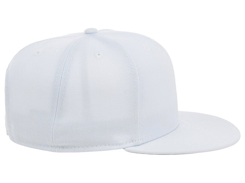 Unisex Plain Dime Snapback Hat / White / £22