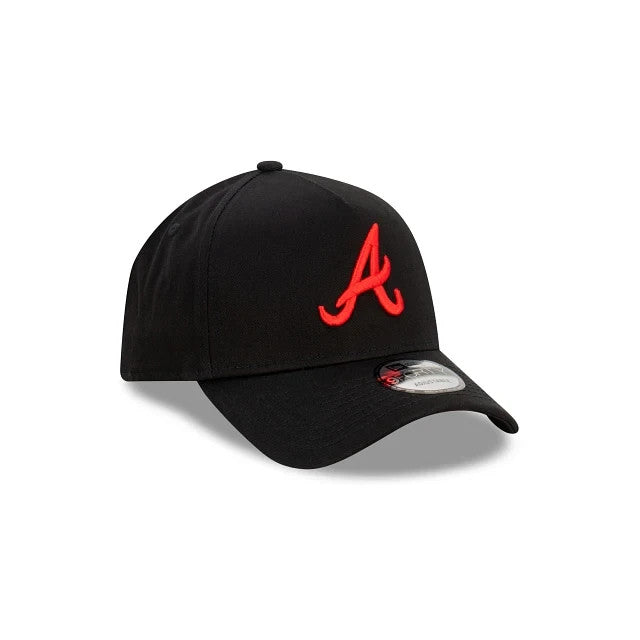 New Era Atlanta Braves MLB 9Forty A-Frame Snapback Cap / Black / RRP £27