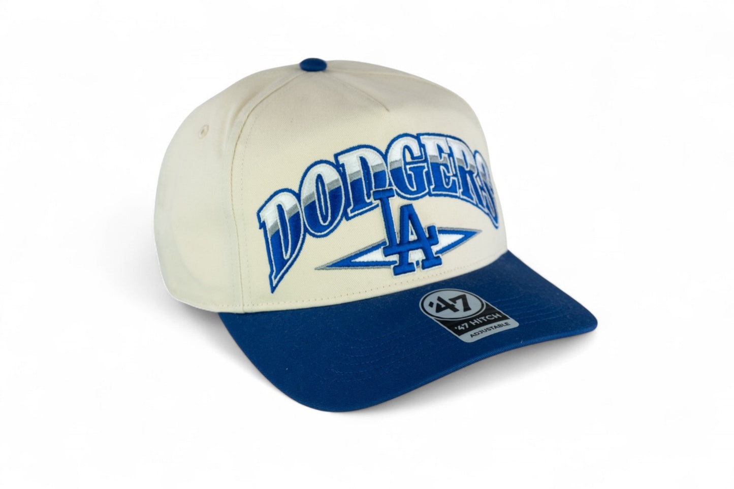 47 Brand LA Dodgers MLB Arc Line Hitch Snapback Cap / Beige Royal Blue / RRP £38
