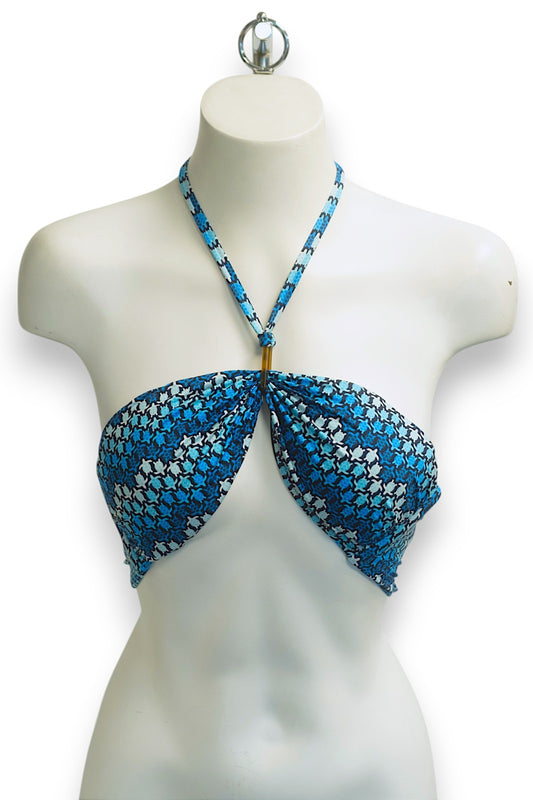 Vilebrequin Bikini Top / Womens / Blues Turtles / RRP £100