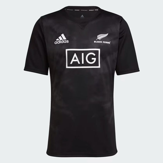 Adidas Womens Black Ferns Rugby Replica Home Jersey / Black / RRP £75