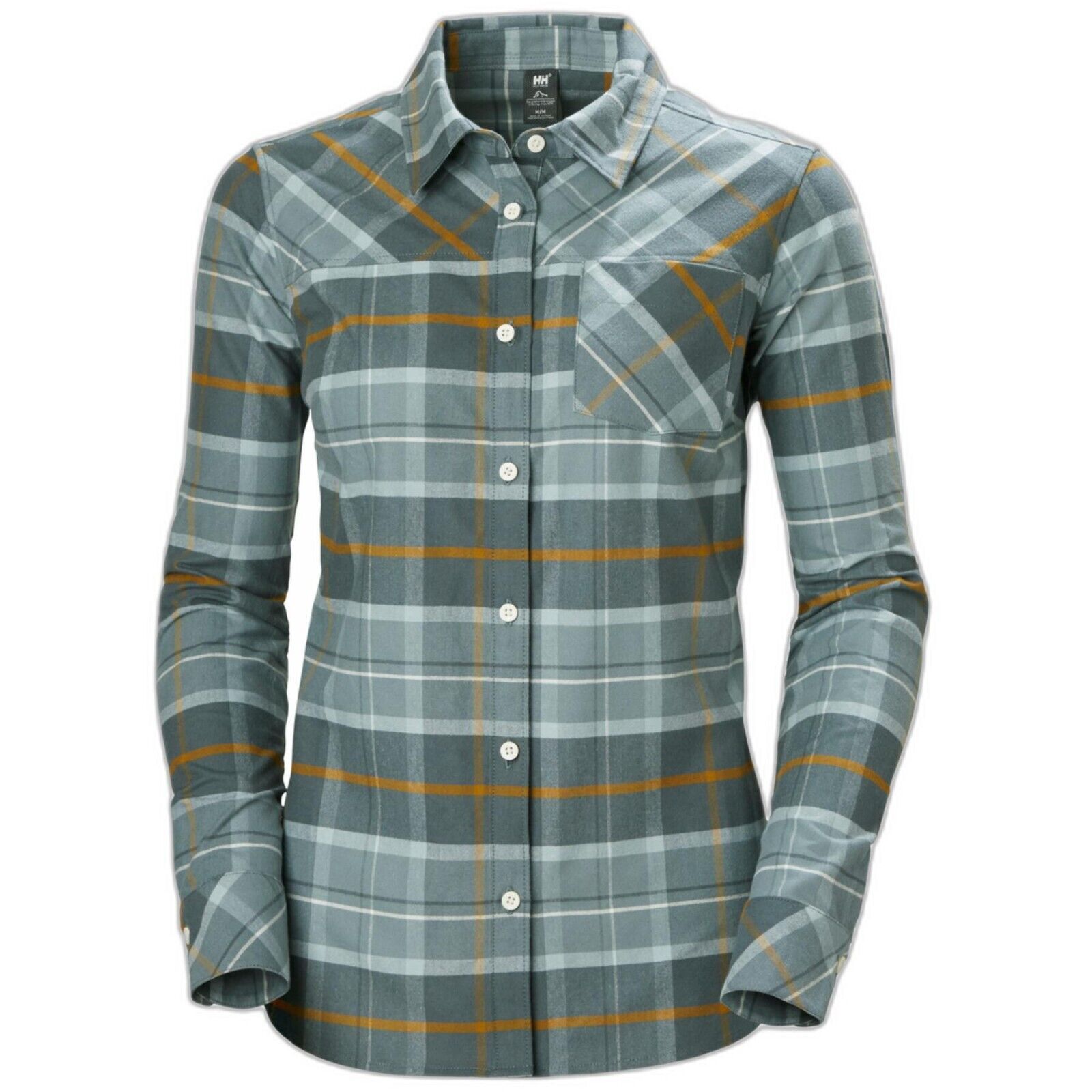 Helly Hansen Womens Check Long Sleeve Shirt / Pine Green / RRP £75