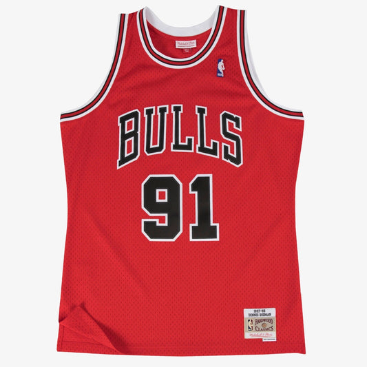 Mitchell & Ness Chicago Bulls Basketball Jersey/Red Dennis Rodman 97-98/RRP £110