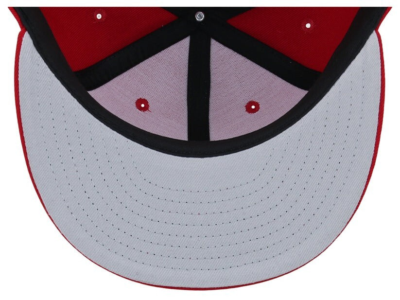 Unisex Plain Dime Snapback Hat / Red / £22