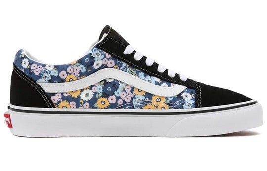 Vans Unisex Old Skool Trainers / Black Floral Blue / RRP £70