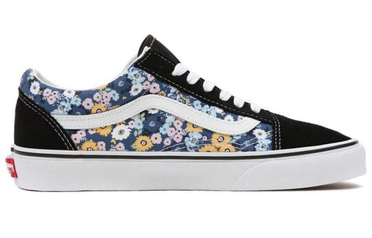 Vans Unisex Old Skool Trainers / Black Floral Blue / RRP £70