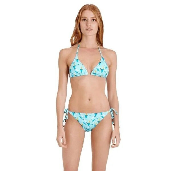 Vilebrequin Womens Bikini Top / Fleur / Teal Blue / RRP £130