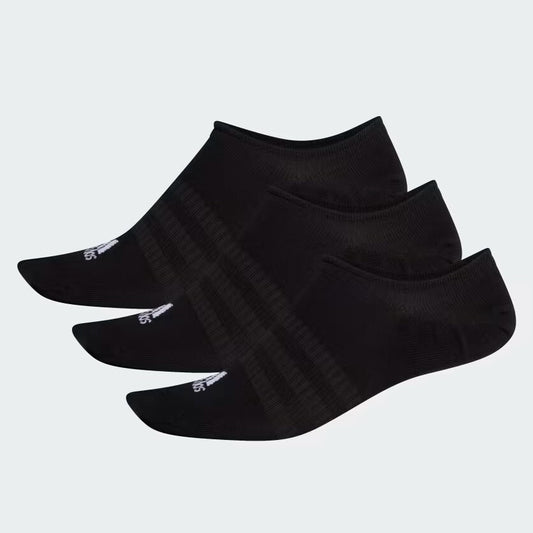 Adidas Unisex Light No Show 3 Pack Socks / Black / RRP £12