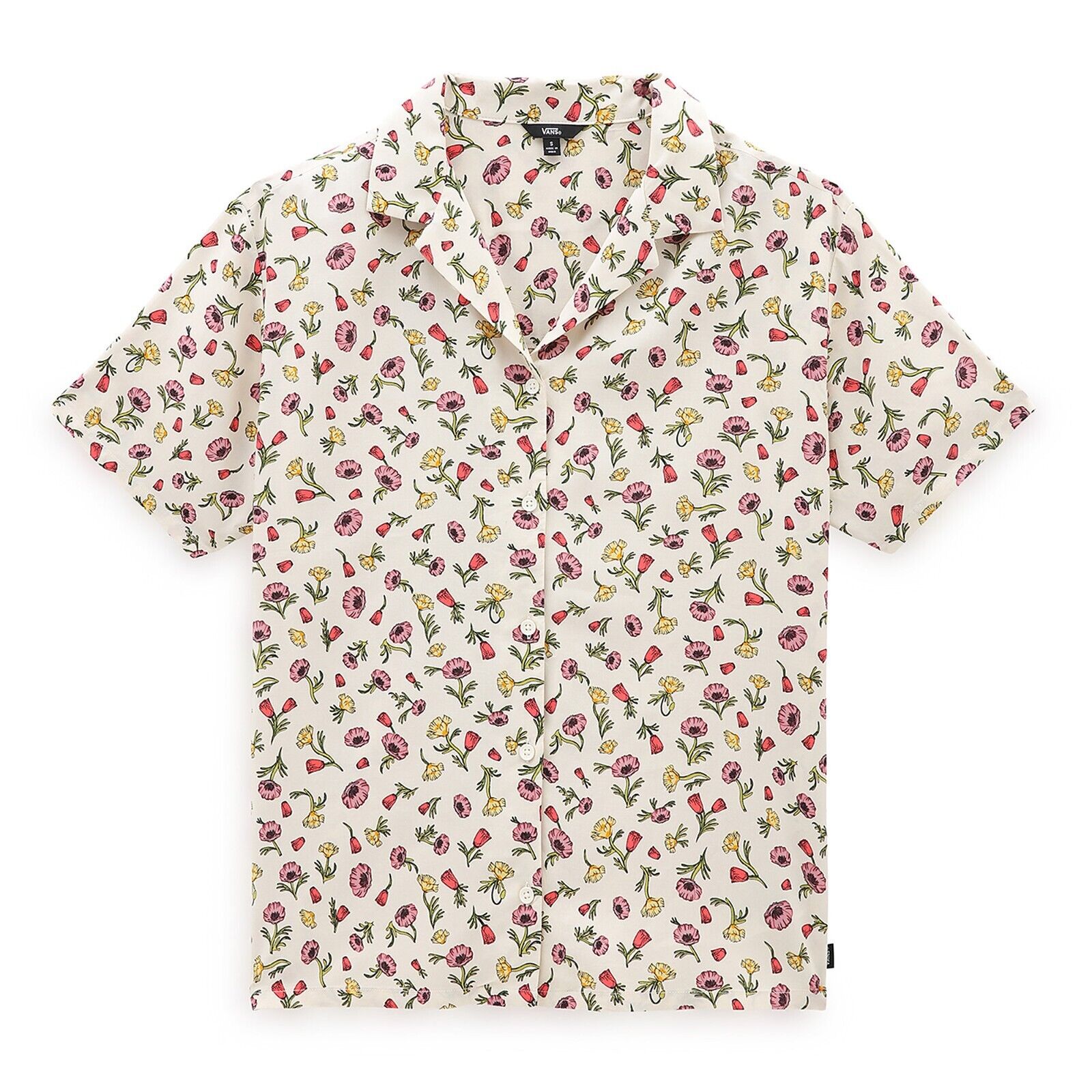 Vans Womens WYLD Printed Resort Shirt / Marshmallow Floral / RRP £42