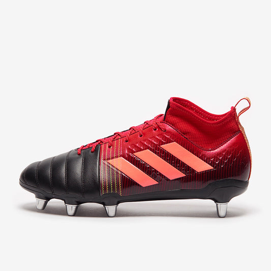 Adidas Kakari x Kevlar 2 Leather SG Rugby Boots / Black Red / BNIB