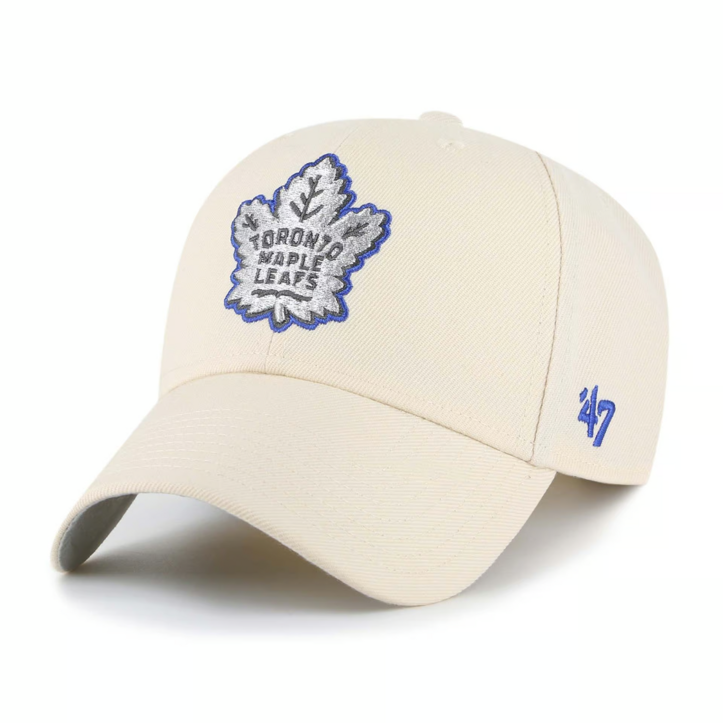 47 Brand Maple Leafs NHL Metallic MVP Snapback Cap / Beige Silver / RRP £28