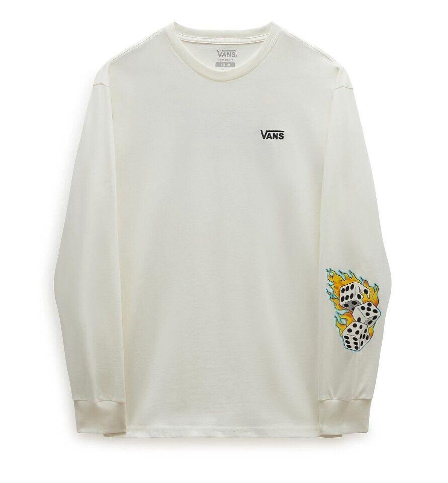 Vans Mens Hot Dice LS T-Shirt / Off White / RRP £37