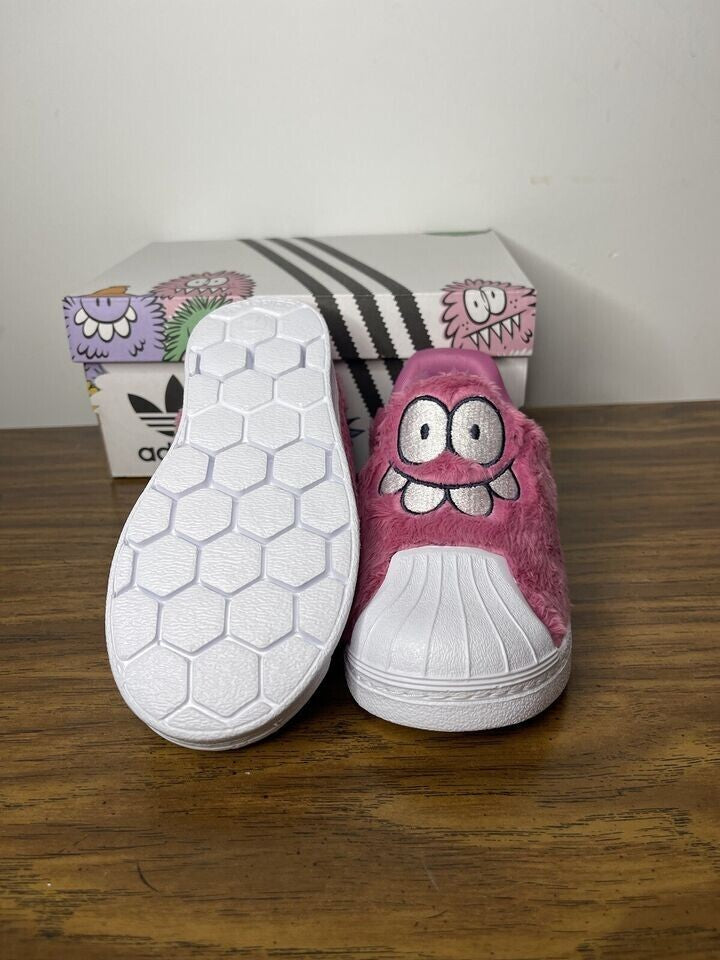Adidas Kids Kevin Lyons Furry Superstar / Pink White / RRP £60