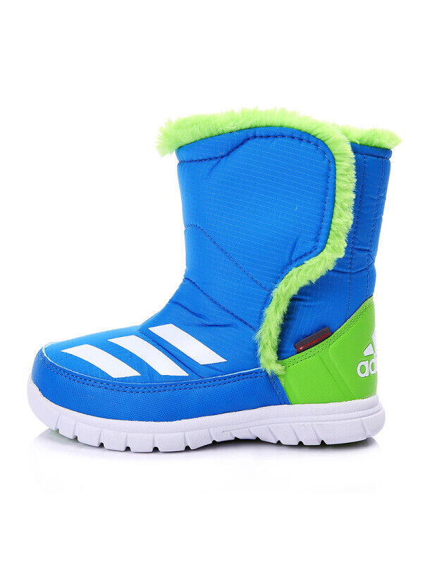 Adidas Youth Kids Lumi Lumi Snow Winter Boot Trainer / Blue White / RRP £52