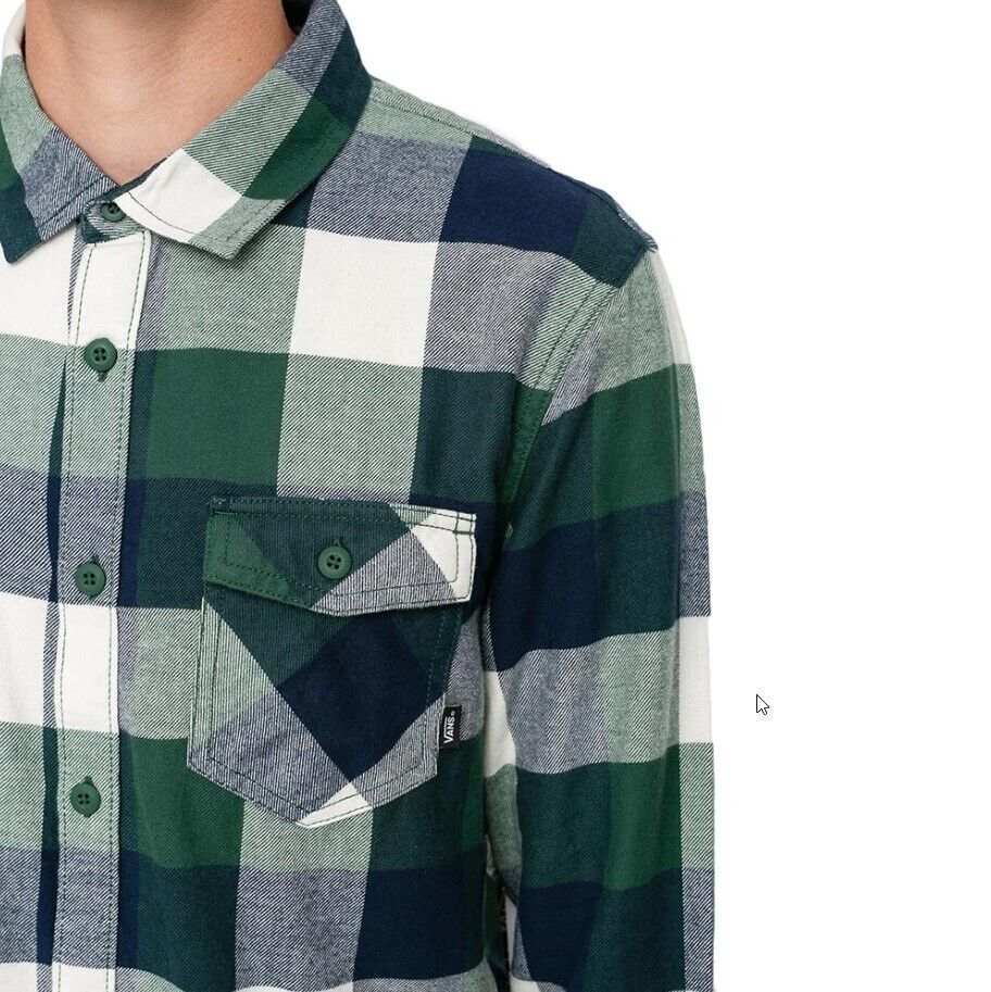Vans Mens Box Flannel Shirt – Pine Needle/Dress Blues /RRP £55