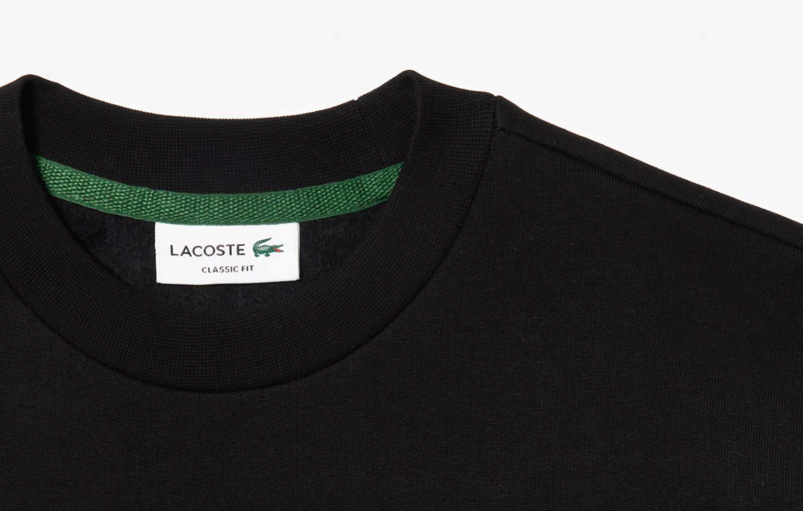 Lacoste Mens Fleece Crew Neck Sweatshirt / Black / BNWT / RRP £109