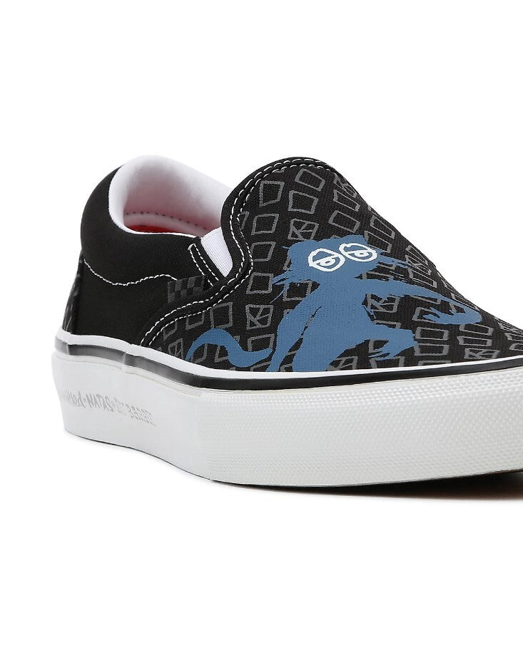 Vans Mens Krooked By Natas For Ray Skate Slip-on Shoes / Black / RRP £70
