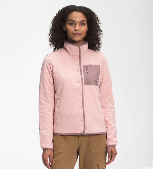 THE NORTH FACE WOMENS SNAP FRONT MOUNTAL JACKET ROSE TAN MEDIUM BNWT RRP£135