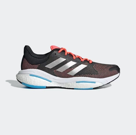Adidas Mens Solar Glide 5 Trainers / Black Silver Orange / RRP £120