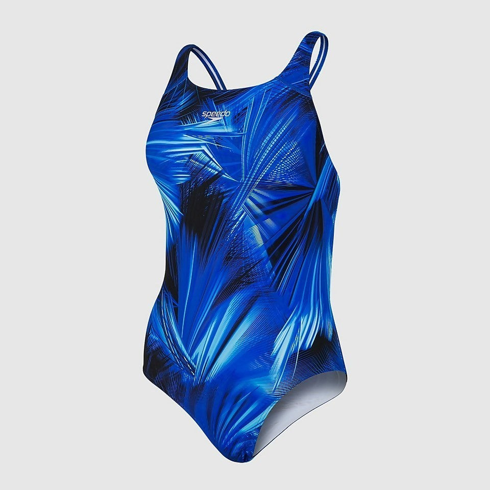 Speedo Women's Allover Powerback Swimsuit / Blue / Training Swimwear / RRP £40