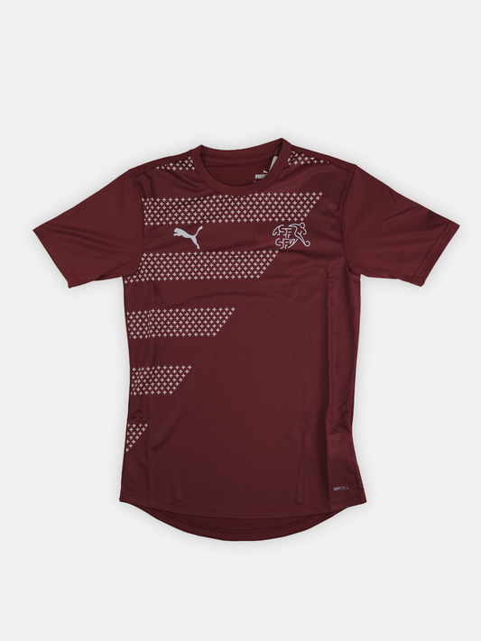 Puma Mens 2020-21 Switzerland Stadium Training Shirt / Maroon / RRP £49.99