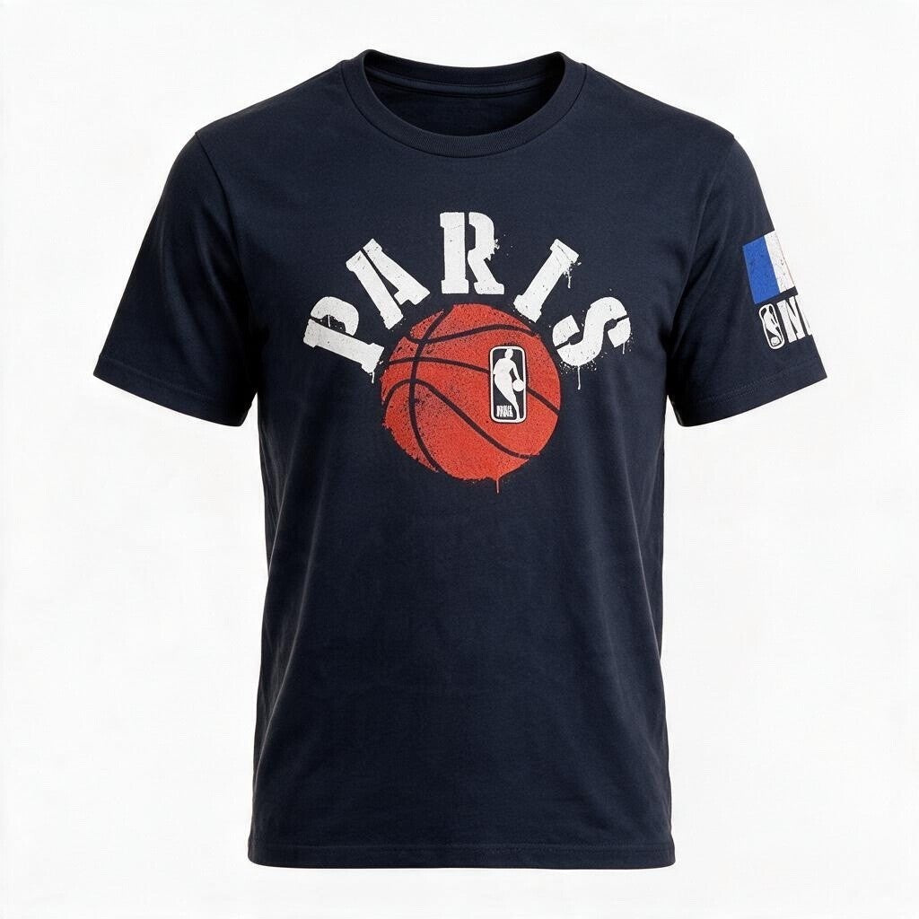 NBA Paris Mens Tee / White, Navy, Black / RRP £40