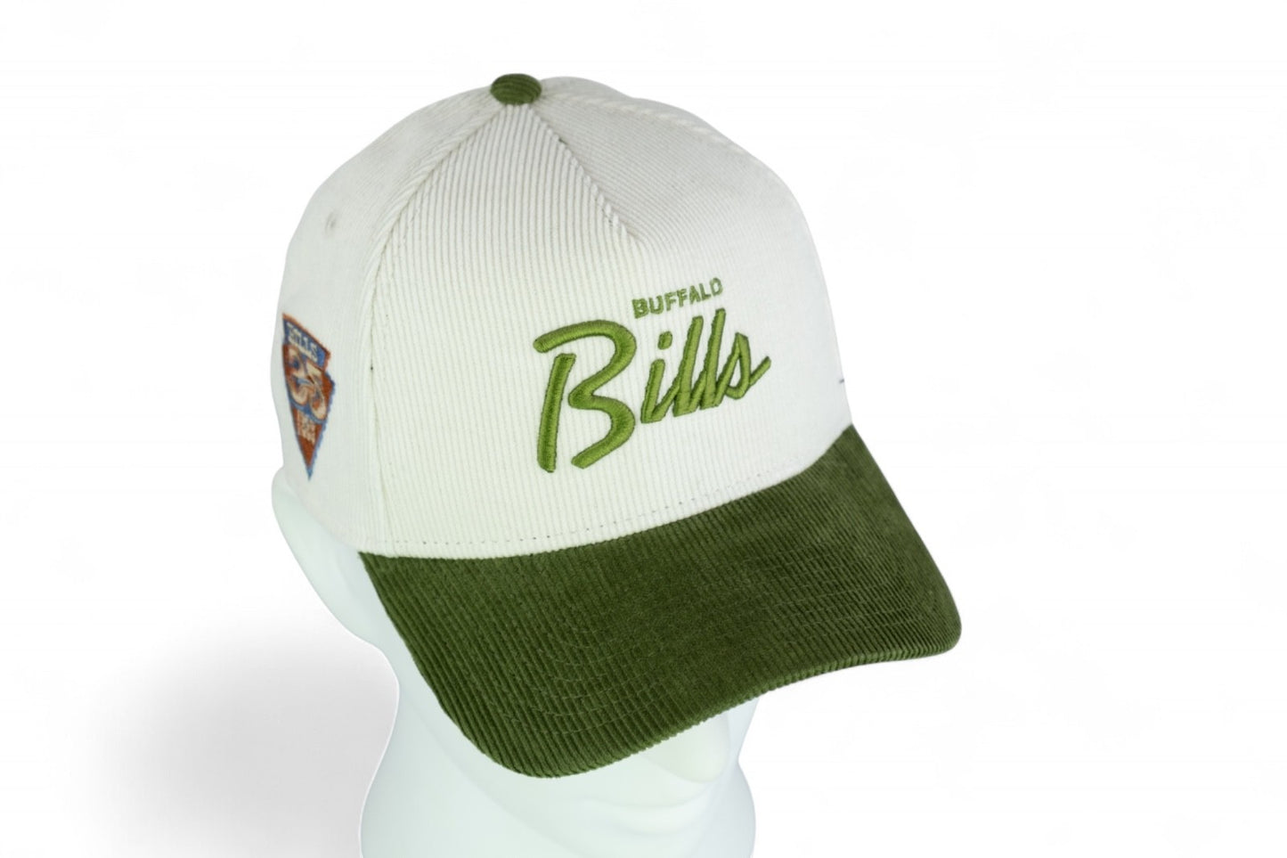 New Era Buffalo Bills NFL Retro Cord Snapback Cap / Silver Khaki / RRP £40