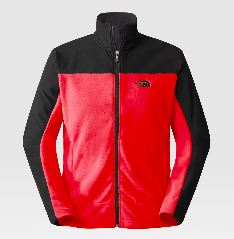 The North Face Men's Emilio Delta Full Zip Fleece / Flare/TNF Black / RRP £75