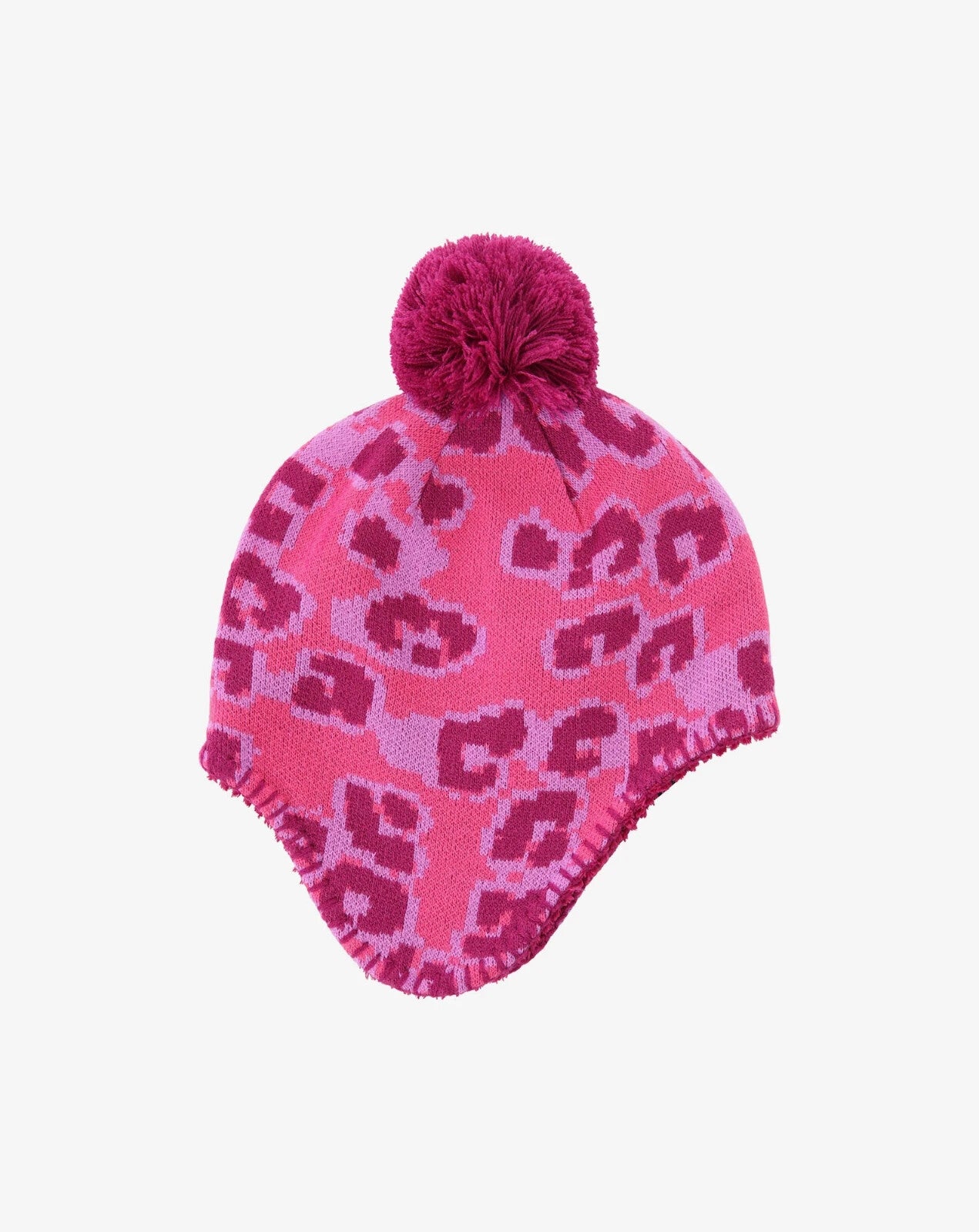The North Face Youth Littles Faroe Beanie / Pink Leopard Print / BNWT / RRP £25