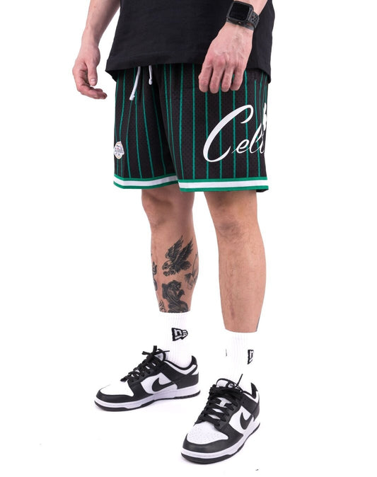 Mitchell & Ness Boston Celtic City Collection Mesh Shorts /Black Green/ RRP £75