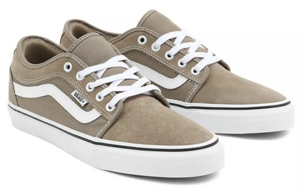 Vans Mens Chukka Low Sidestripe Trainers / Beige White / RRP £60