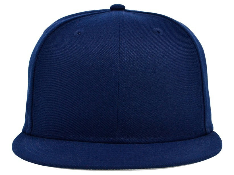 Unisex Plain Dime Snapback Hat / Navy / £22