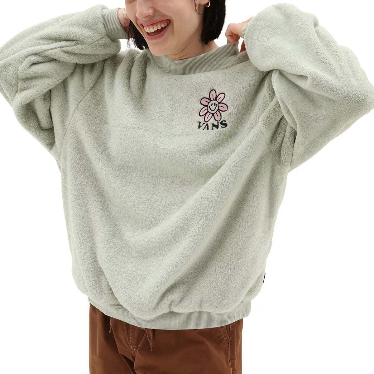 Vans Womens Koozy Crew Fleece Sweatshirt / Sage Green / RRP £64
