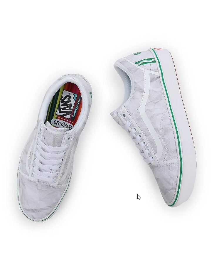 Vans Mens X Crayola ComfyCush Old Skool Shoes / White / RRP £90